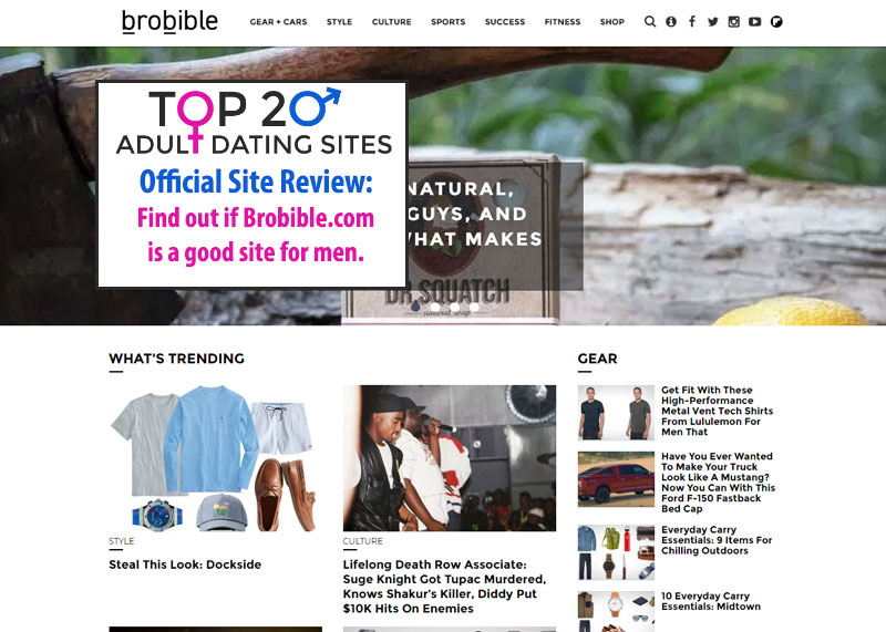 screenshot of Brobible.com